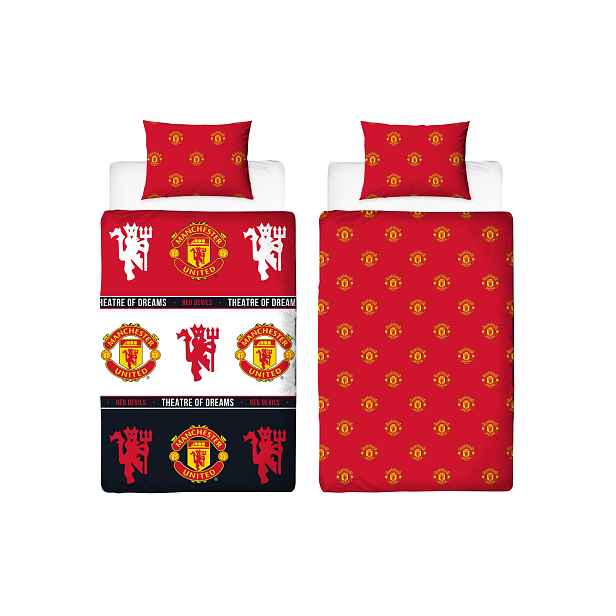 Oboustranné ložní povlečení, 140 x 200 cm, 70 x 90 cm (Manchester United)