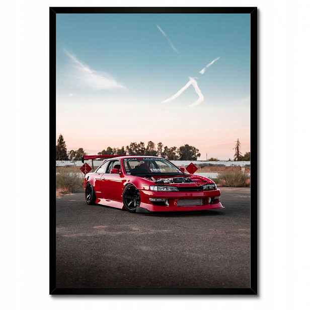 Plakáty v rámu 50x70 Sportovní červené auto