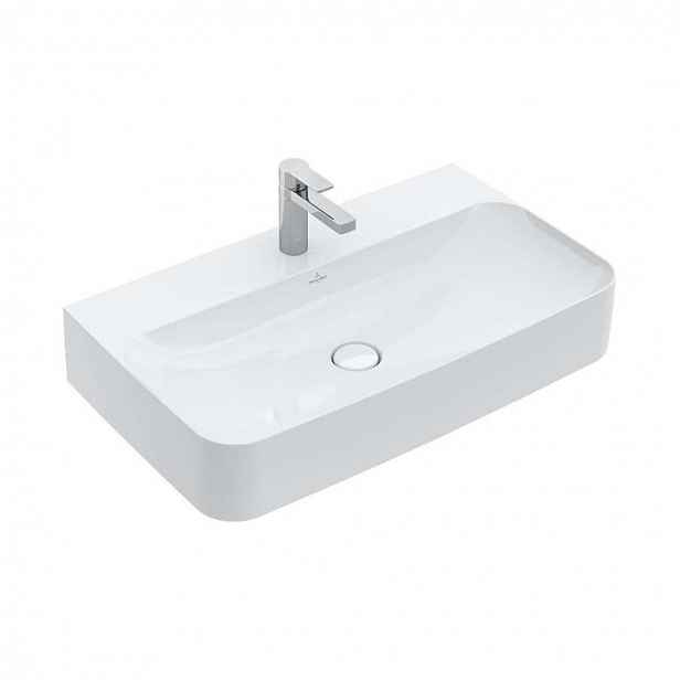 Villeroy & Boch Finion - Umyvadlo se skrytým přepadem, 80x47 cm, s CeramicPlus, alpská bílá 416884R1