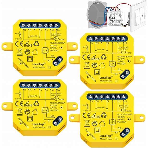 Vypínač pro elektrické rolety SC500W WiFi s časovou regulací 4 ks P60