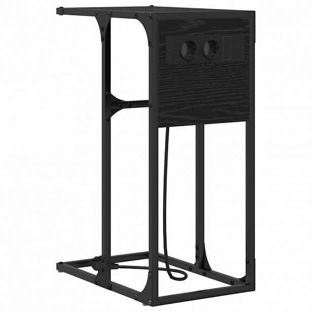vidaXL Noční skříňka Černý dub 41,5 x 26 x 60,5 cm Kompozitní dřevo