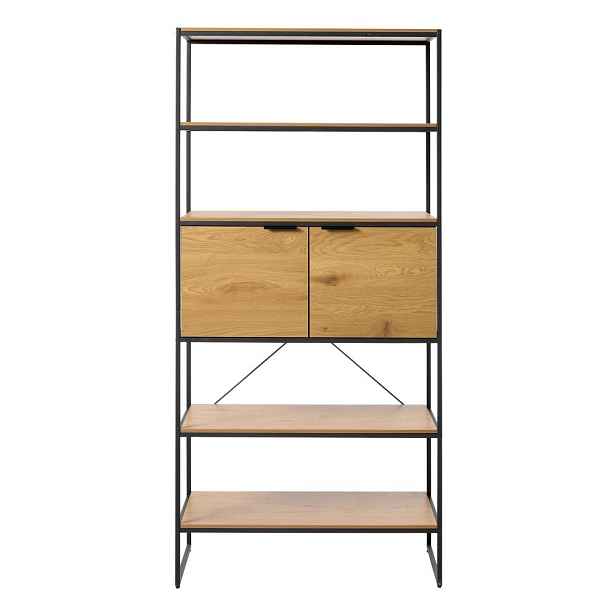 Knihovna v dekoru dubu v přírodní barvě 90x190x40 cm Cesura – Unique Furniture