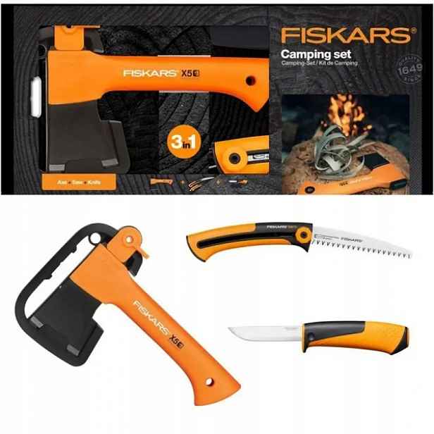 Sada Pro Camping S Sekera X5 Nůž Pila SW73 1057912 Fiskars
