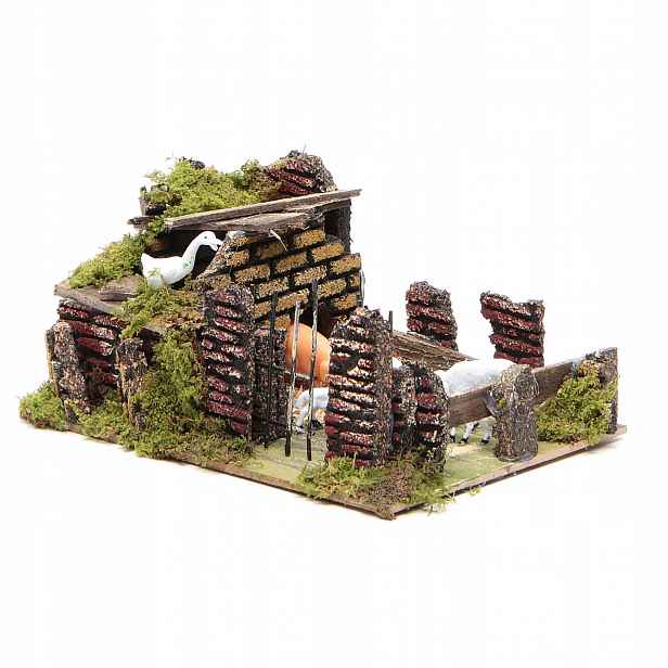 Statek se zvířaty pro dekoraci Betléma 10 x 14 x 9,5 cm