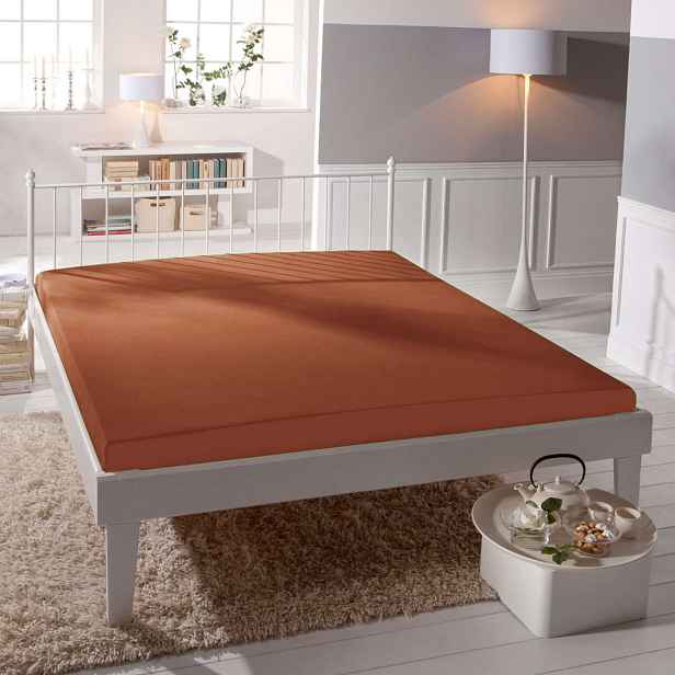 TP Jersey prostěradlo 90x200 Premium - Cihlová
