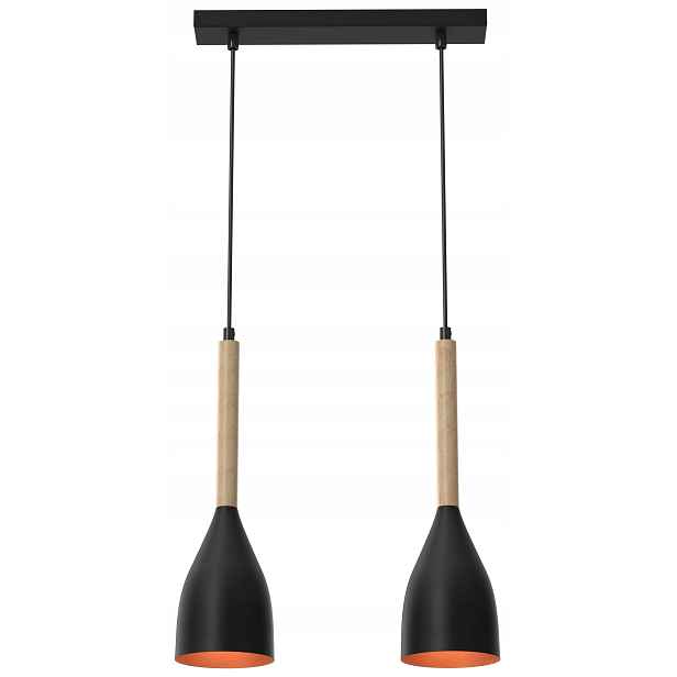 Závěsná lampa Muza Černá Hnědá Zlatá efektní lampa ve stylu glamour
