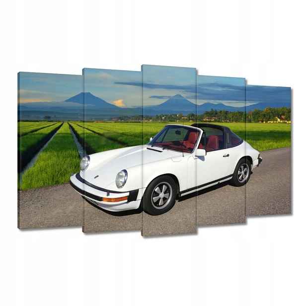 Obrazy 100x60 Bílé Porsche
