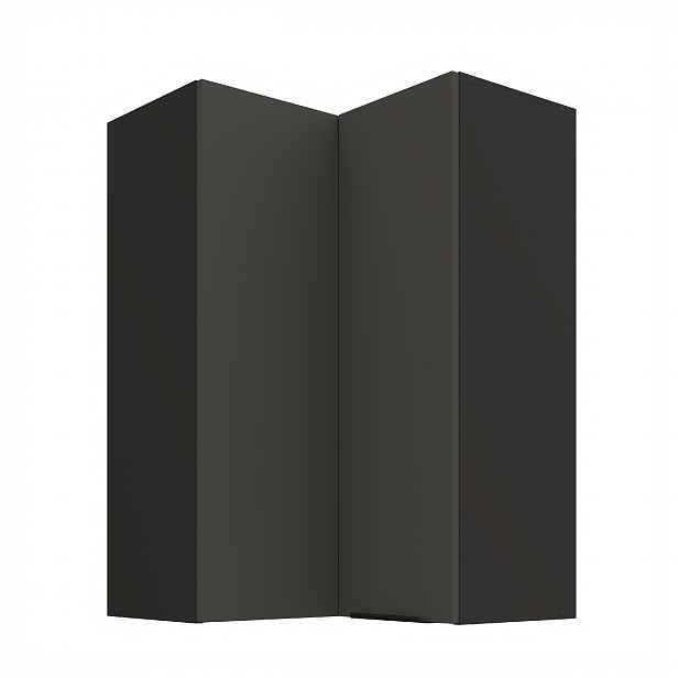 Horní rohová skříňka Aria 60x60 GN-90 2F (90°) Barva korpusu: Černá, Barva dvířek: GR - Graphite AFM