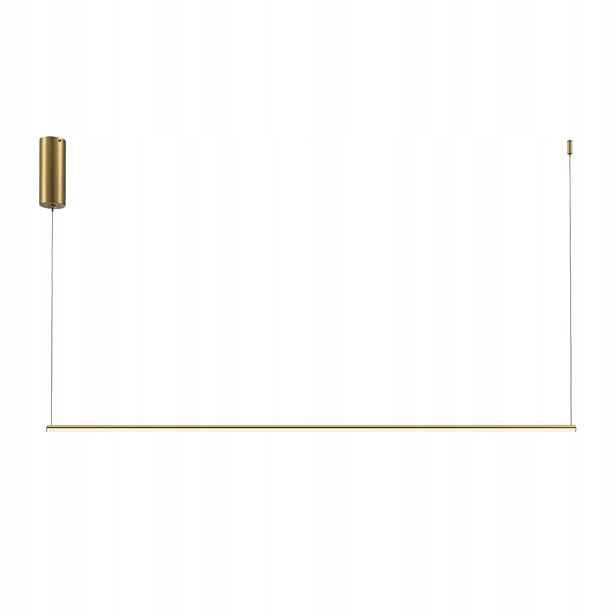 Maytoni Závěsná lampa Halo Led 16W, mosazná, 120 cm, minimalistická