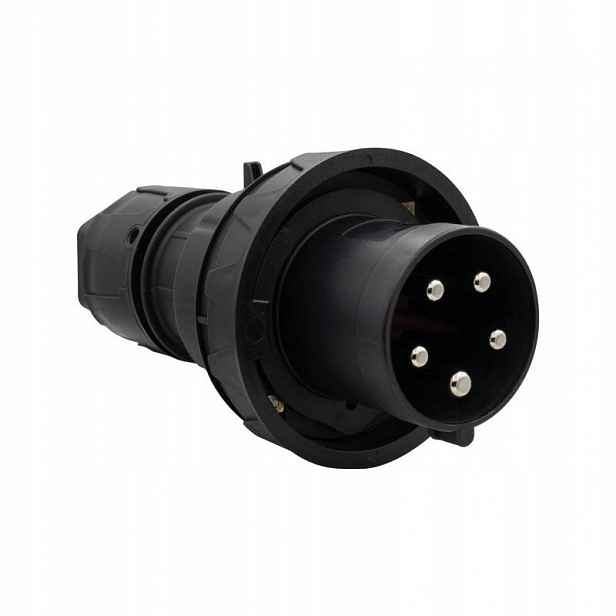 Silová zástrčka 63A/5P 380V-415V /fe/ IP67 černá F7.0163