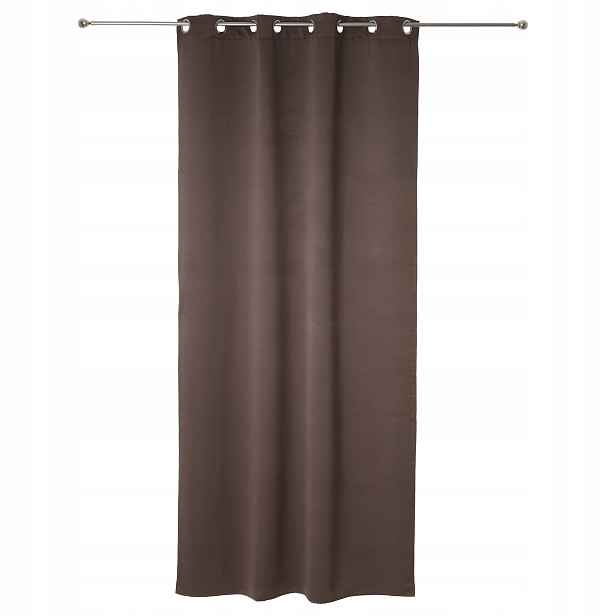 Sada 2 Zatemňovacích Závěsů Polyester 135 X 240 CM, Hnědá