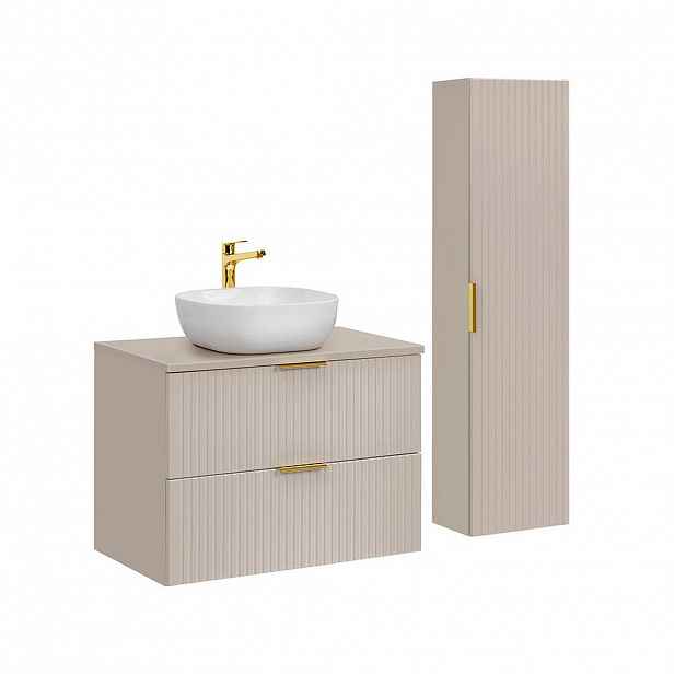 Petits-meubles KOUPELNOVÝ NÁBYTEK 80.6cm Adriel 2er-Set Béžová