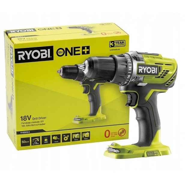 Aku vrtačka R18DD3-0 50Nm 18V bez baterií a nabíječky Ryobi