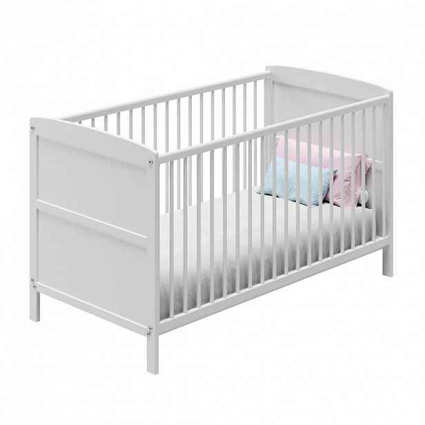 Kids Collective DĚTSKÁ postýlka 70x140 cm s matrací v bílé barvě