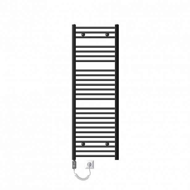 LuxeBath ELEKTRICKÝ koupelnový radiátor Sahara 500 x 1500 mm, antracitový, zakřivený, s topným tělesem 1200 W
