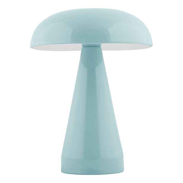 Světle modrá LED stmívatelná stolní lampa s kovovým stínidlem (výška 20,5 cm) Rachel – Leitmotiv