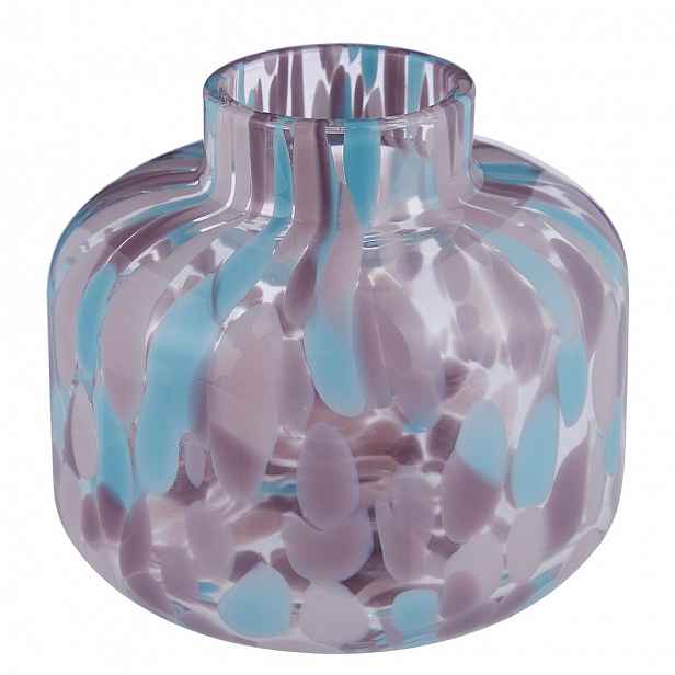 Butlers CONFETTI Váza skleněná 10 cm - modrá/fialová
