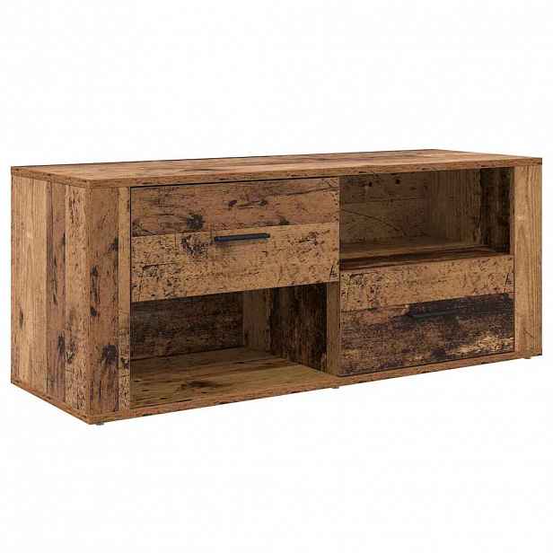 vidaXL Televizní skříň 100 x 35 x 40 cm Staré dřevo Kompozitní dřevo