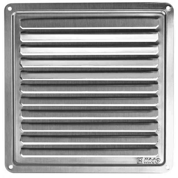 Mřížka větrací s krytkou HACO NVM K 150×150 mm nerez