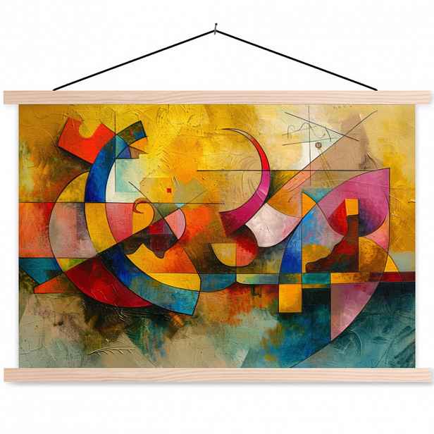 MuchoWow PLAKÁT S MAGNETICKOU LIŠTOU Umění - abstraktní - moderní 90x60 cm