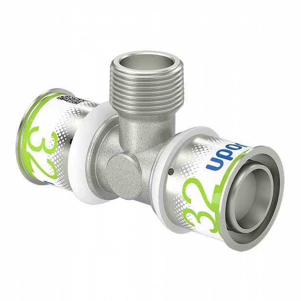Uponor S-Press Plus t-rozdělovač s vnějším závitem 32-R3/4"MT-32 1070594