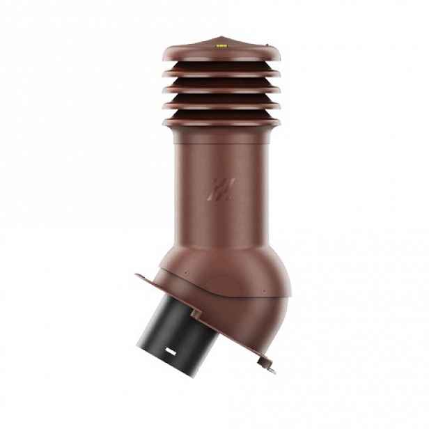 Větrací komín HiVent pro střešní plech a kaprařinu, průměr 150 mm, bronzový