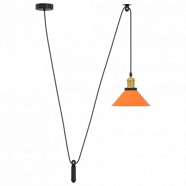 vidaXL Závěsné svítidlo nastavitelnou výškou oranžová lesklá E27 Ø22cm