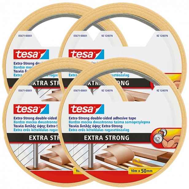 Tesa Oboustranná protiskluzová páska pod koberec pro koberce 10 m x 50 mm x4