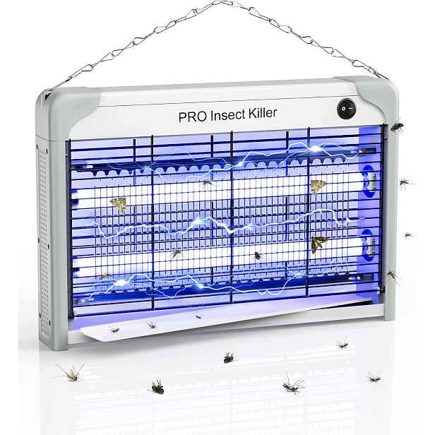 Elektrická Uv insekticidní lampa 365 nm 2400 V do 80 m² závěsná past