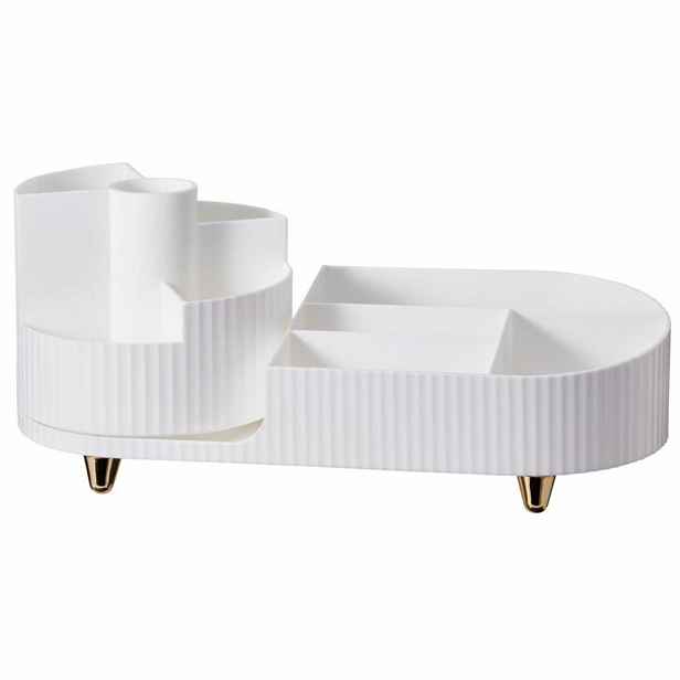 HowHomely Organizér na kosmetiku LUXE 34x14,4 cm bílý