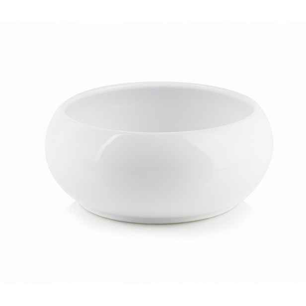 Květináč miska keramika bílá 31 cm x 31 x 13 cm Polnix 31.026.31
