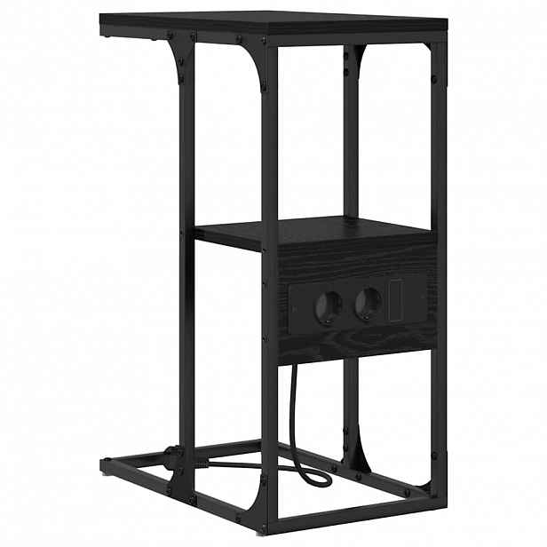 vidaXL Noční skříňka Černý dub 41,5 x 26 x 60,5 cm Kompozitní dřevo