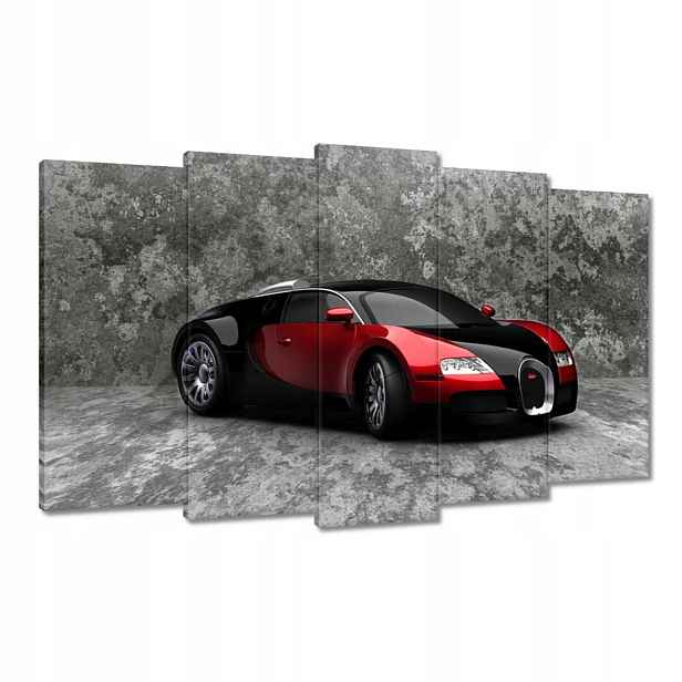 Obrazy 100x60 Bugatti Veyron Červená