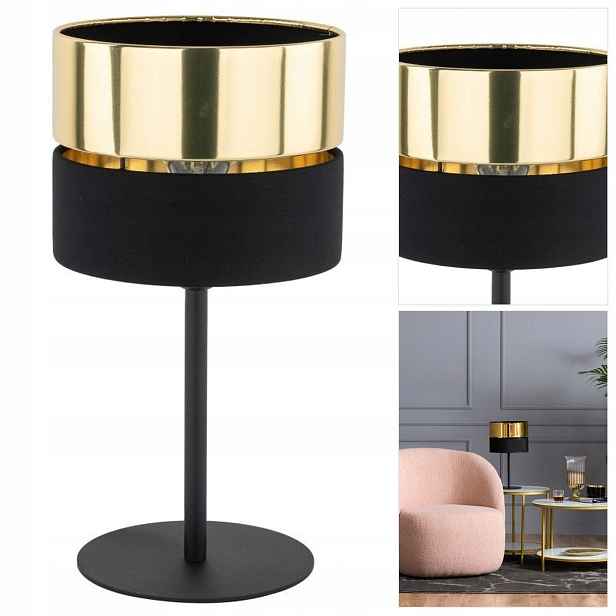 Černá stolní lampa Hilton moderní do ložnice u postele Tk Lighting