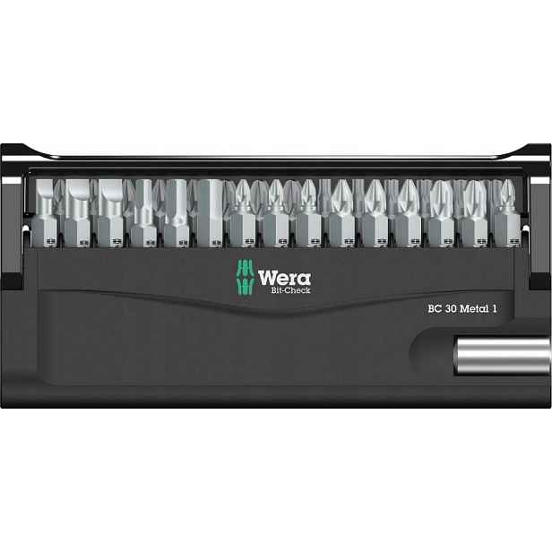 Sada bitů držák Ph, Pz, Torx, Hex Bit-Check 30 Metal 1 Wera