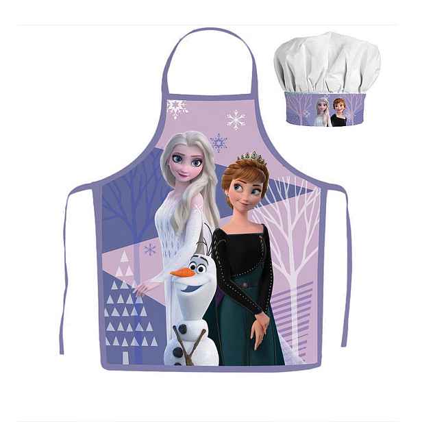 TEMU Dětská fialová zástěra Frozen, sada 2 ks