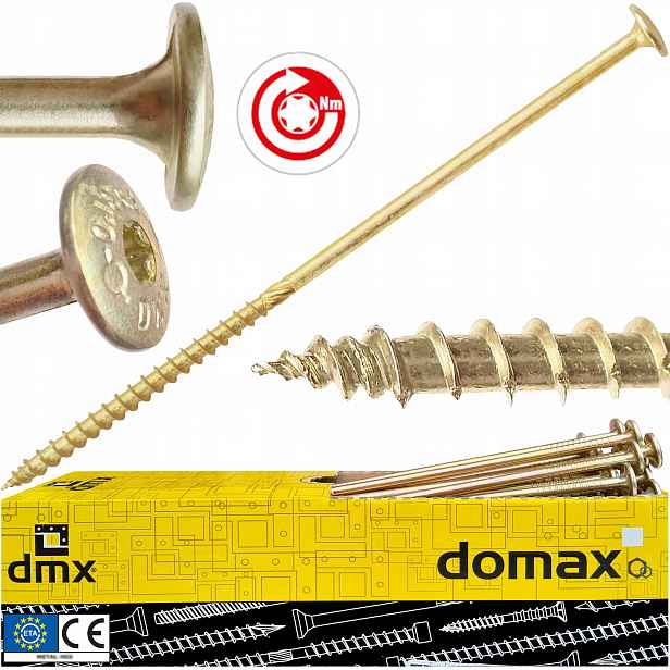 Tesařské Vruty Ct 8x260 Torx Talířová Podložková Hlava DMX 50kusů