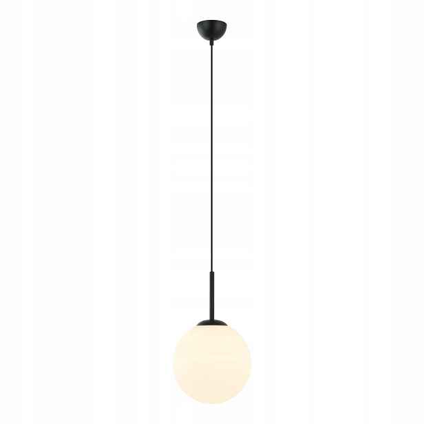 Závěsná lampa Deore skleněná koule černobílá 1xE27 40W Italux