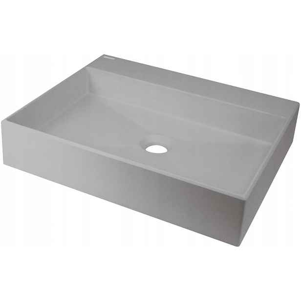 Correo metallic grey Granit umyvadlo na desku 500x400 mm (CQR_SU5S) /po/