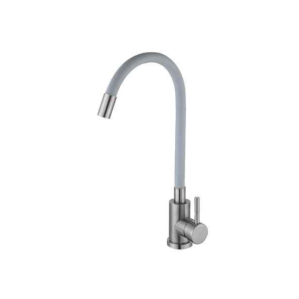 MIXXUS SUS-011 REFL.GRAY stojánková dřezová baterie, flexibilní ramínko, šedá/nerez