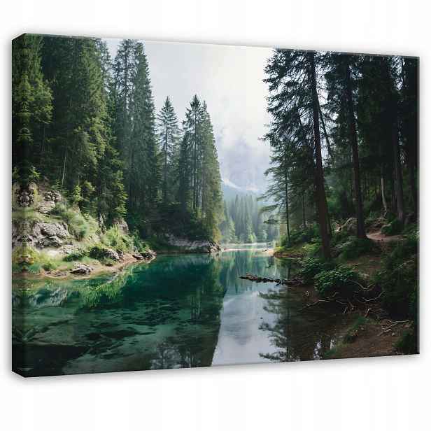 Obraz Zelené Okno 3D Les Příroda Stromy Předsíně Kanceláře Moderní 120x80