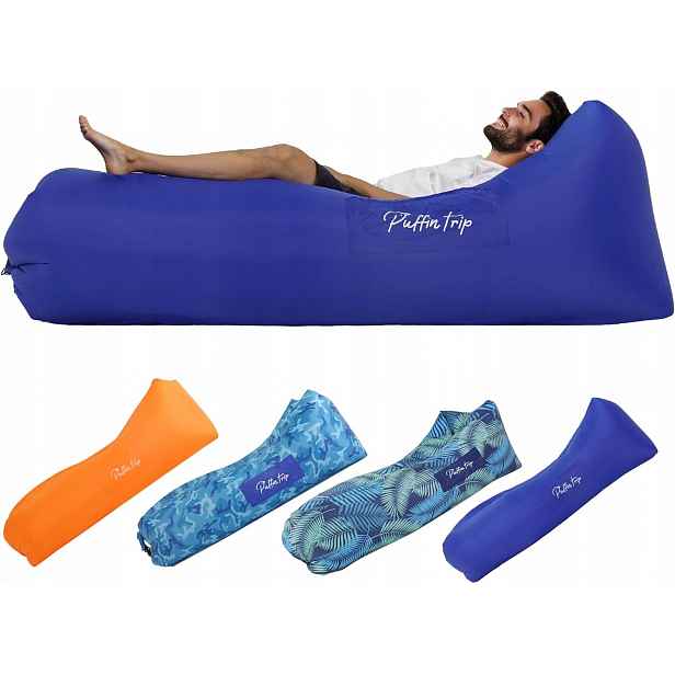 Přenosné Lehátko Nafukovací vzduchová pohovka Ergonomická modrá