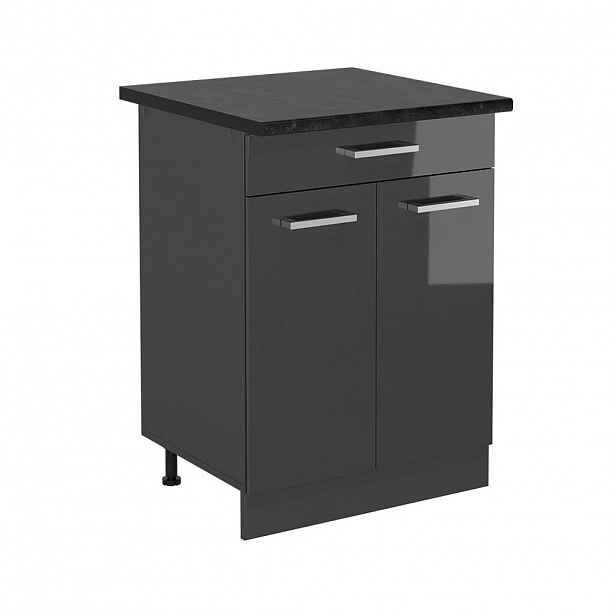 Vicco SPODNÍ SKŘÍŇKA KUCHYŇSKÉ LINKY R-Line Antracitový vysoký lesk 60 cm , PD Antracit