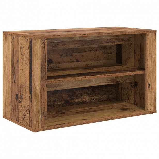 vidaXL Regál na boty 75 x 35 x 45 cm Kompozitní dřevo Staré dřevo