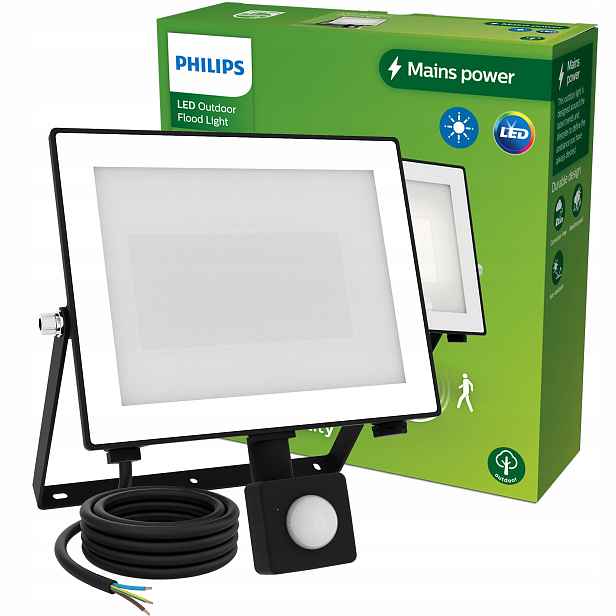 Halogenová Led Lampa S Senzorem Pohybu Soumraku 50W IP65 Philips
