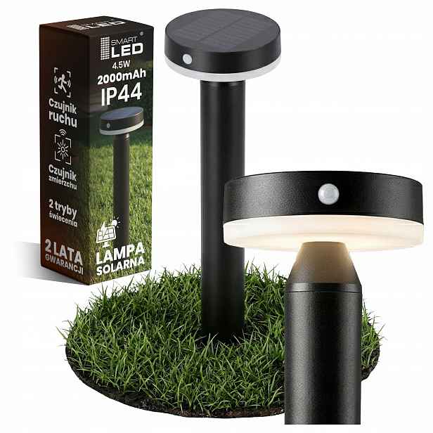 Solární Lampa Led Zahradní zapichovací sloupek Snímač pohybu pro zahradu soumraku