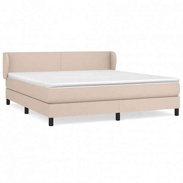 vidaXL Box spring postel s matrací cappuccino 180 x 200 cm umělá kůže
