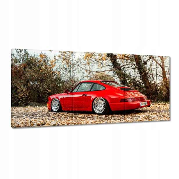 Obrazy 210x100 Červené Porsche Auto