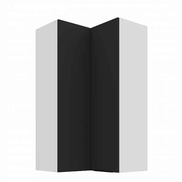 Horní rohová skříňka Aria 60x60 GN-108 2F (90°) Barva korpusu: Bílá, Barva dvířek: BL - Black AFM