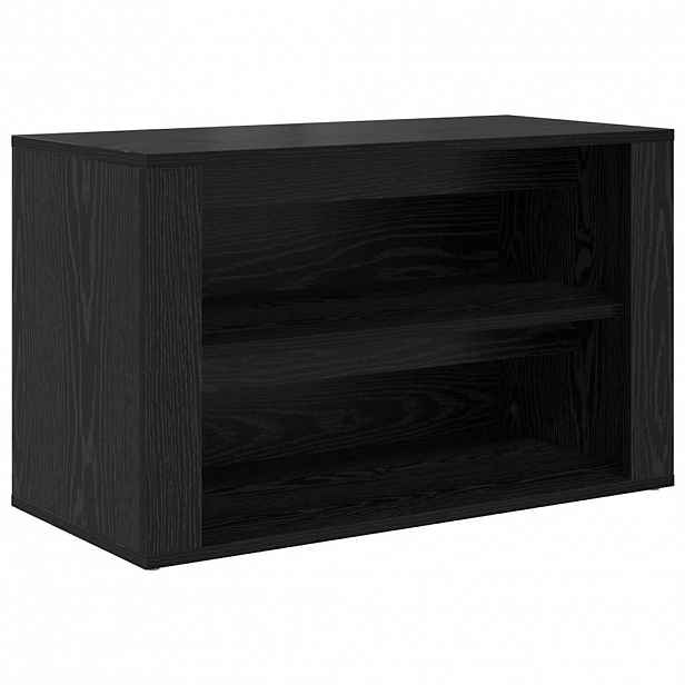 vidaXL Regál na boty 75 x 35 x 45 cm Kompozitní dřevo Černý dub
